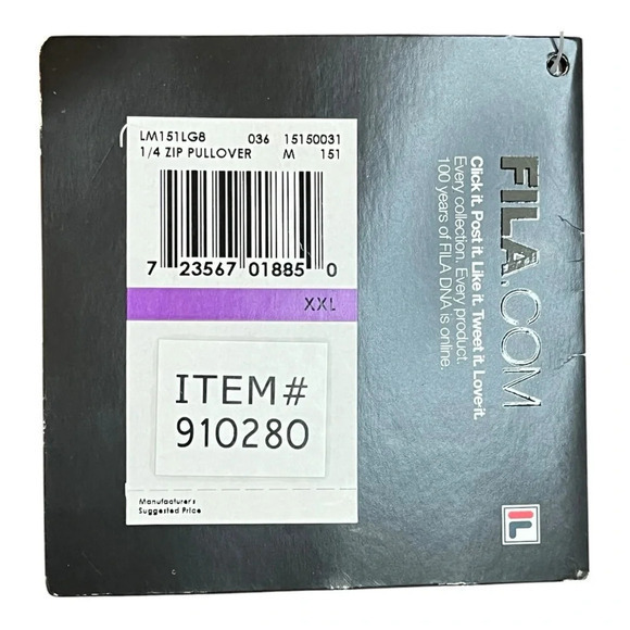 Fila Colorblock 1/4 Zip Pullover Activewear Stretch Gray Shirt Men Size XXL NWT - Picture 8 of 11